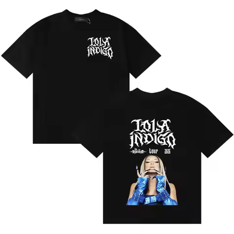 Hip Hop Tshrit Lola 2025 Indigo Tour Merch Tide T Shirt Mens Women Y2K Casual T-Shirt Summer Singer 