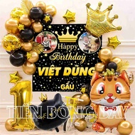 TRI [ Super Cheap ] Birthday Decoration Balloons Printed Background 80*80 Tien Balloons