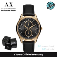 [Official Warranty] Armani Exchange AX1869 Men's Multifunction Black Leather Watch