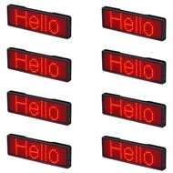 (KYSB) 8X Bluetooth LED Name Badge Rechargeable Light Sign DIY Programmable Scrolling Message Board