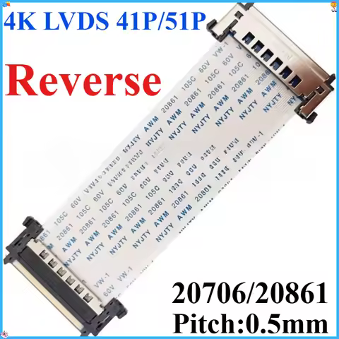 1PCS 4K LCD TV FPC Flat Line V-BYONE Screen Line LVDS Connection Logic Board 41/51 Pin Pin Core Reve