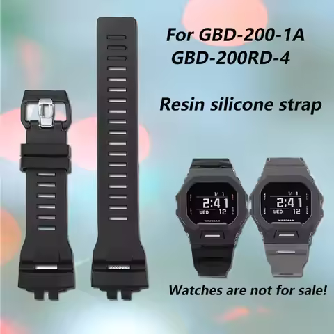 For Casio G-SHOCK GBD-200-1A GBD-200RD-4 soft resin silicone watch strap men's rubber replacement wr