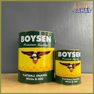 ❧ ◳ ⊕ Boysen Flatwall Enamel White B800 Liter Size (Wood/Metal Paint)