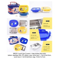 ORI KOREA LUNCH BOX 2 SERIES MICKEY BLUE RETRO BAG - MK251