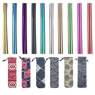 Metal Straw Stainless Steel Straw Reusable Drinking Straws Diameter 12mm Smoothies Tapioca Pearls Ba
