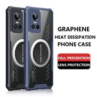 Full Cover Graphene Heat Dissipation Case For Realme GT Neo 6 5 3 2 2T SE Neo5 Neo2 GT5 GT3 Q3 Pro Flash 5G Breathable Cooling Transparent Anti-Drop Casing Shell