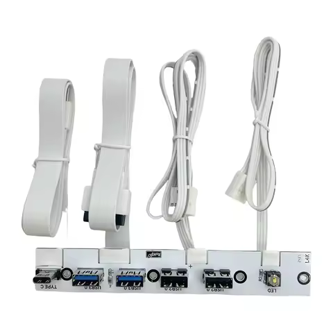 USB 3.0 Front Panel Hub IO Panel 2-port USB3.0+2-port USB2.0+1-port TYPE-C 20G+LED Switch For PC Cas
