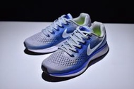 桃子代購～潮品Nike Air Zoom Pegasus 34 灰藍白 白鉤 網面 緩震 男款 休閒 運動鞋 8805