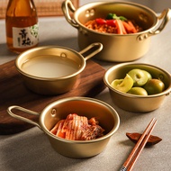 AT-🎇South Korea Instant Noodle Pot Internet Celebrity Boiled Xin Ramen Pot Bibimbap Pot Small Soup Pot Yellow an Aluminu