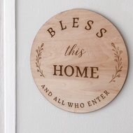 [SG INSTOCK] Door Signage | Custom Door Sign | Engraved | Home Decor | Bless This Home | Customised Home Unit Sign