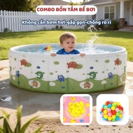 CONVENIENT FOLDABLE CHILDREN'S SWIMMING POOL (FOLDING POOL) - INCLUDED WITH DRAIN PIPE, NO INFLATION