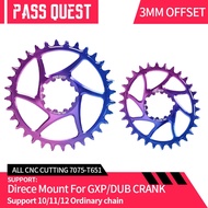 PASS QUEST  Bike Chainring 3mm/6mm OFFSET MTB Mountain Bicycle Narrow Wide Chainring Oval Round Grad