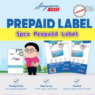 [Normal Mail] [5pcs] SingPost Prepaid Postage Label Tracked to Letterbox within Singapore