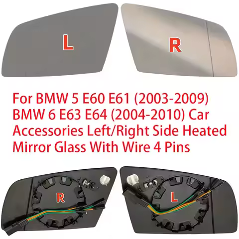 For BMW 5 E60 E61 (2003-2009) BMW 6 E63 E64 (2004-2010) Car Accessories Left/Right Side Heated Mirro