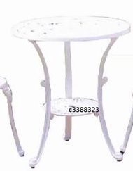 最信用的網拍~高上{全新}鑄鐵皇冠公園桌(白色)(R922-09)公園桌~~另有休閒椅