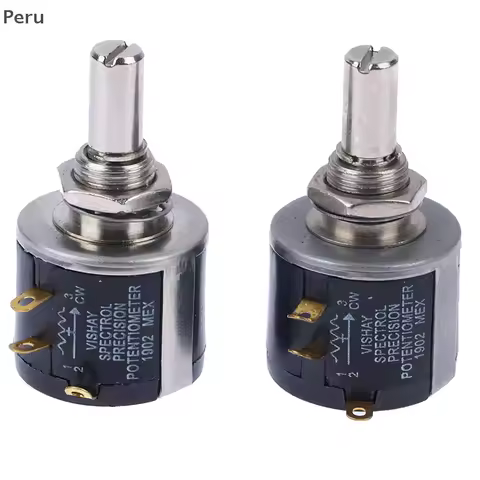 1pc Silver 534-1-1 Spectorl Precision Coil Wire Wound Potentiometer 534 2w 100R 200R 500R 1K 2K 5K 1