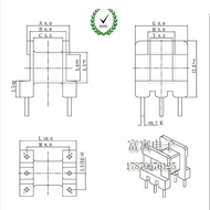 High Frequency EE14 Horizontal 3+3P High Frequency Transformer Skeleton BOBBIN Bakelite Skeleton EE-