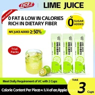 LICKZ JUICE Lime Calamansi Juice Beverage Concentrate - TRIAL PACKS 3 Sachets without GWP [0 Fat, 0 