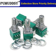5pcs RV097NS 20K single linked potentiometer B20K with a switch audio 5pin shaft 15mm  amplifier sea