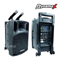 PRO110A Dynamax Portable Speaker PA System 10" Speaker with Bluetooth and 2 Wireless Mic