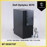 Dell Optiplex 3070 MT Intel i3-9100 8GB RAM 256GB NVMe SSD Win 11 Pro Refurbished Desktop