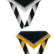 Scraf hitam polos bahan katun jumping spotlight menyala dalam gelap Syal Kuning Segitiga