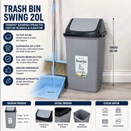 Trash Bin Swing 20 L - Dustbin 20 Liter Trash Can with Shake Lid Medium Size