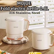 GREAT Mojue Portable Folding Kettle DR-03 Travel Electric Kettle 800ml Business Trip 316 Stainless S