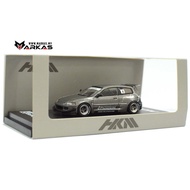 HKM 1/64 HONDA CIVIC EG6 PANDEM ROCKET BUNNY GREY METALLIC WITH CARBON BONNET STICKER HONG KONG EXCL