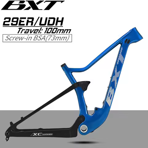 BXT 29er UDH Carbon Mtb Full Suspension Frame XC MTB Soft Tail AM Suspension Frame Thru Axle 148x12m