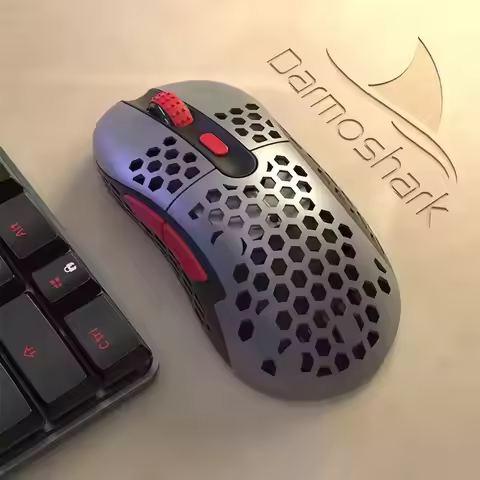 Darmoshark GN1 Wireless Gaming Mouse PMW3389 N1 Wired ZEUS6400 Game Mice Adjustable 8 Key Hollow-Out