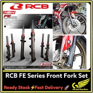 RCB FE SERIES FRONT FORK SET BLACK COLOUR ABSORBER 2024 NEW DEPAN HITAM Y16 Y15 V1 V2 RSX RS150 LC13