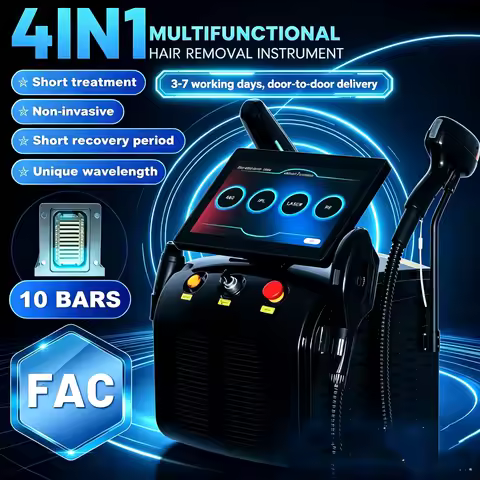 Diode Laser Hair 4in1 5000W Multifunctional Beauty Machine Removal Machin Pico DPL RF Skin Rejuvenat