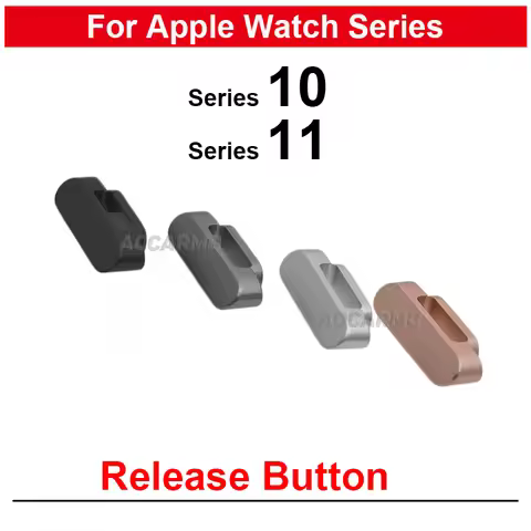 Black Strap Release Button Spring Buckle Key Replacement For Apple Watch Series 10 S11 42mm 46mm