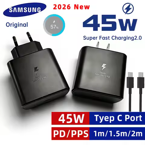 Original SAMSUNG Usb C 45W Charger Fast Charging PD Cargador 25W Galaxy S26 S25 FE S24 Ultra S22+ S2