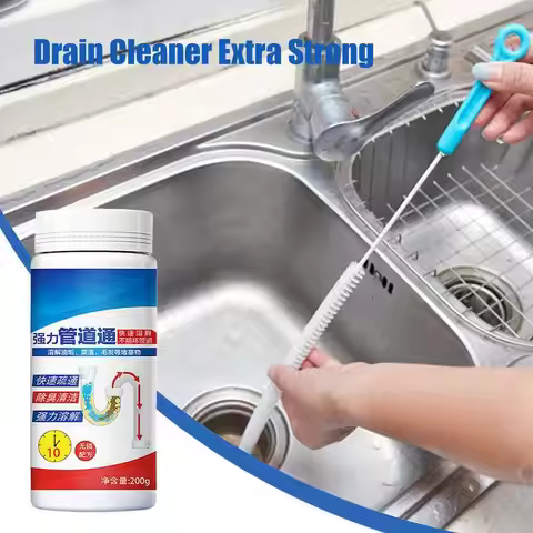 Drain Cleaner Powder Powerful Household Drain Clog Remover Safe Drain Opener Powder Toilet Clog Remo