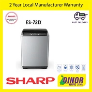 SHARP 7.5KG FULLY AUTO WASHING MACHINE / MESIN BASUH / TOP LOAD WASHER ES721X