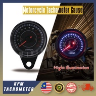 (⚡⚡READY STOCK⚡⚡) RPM METER 12V TACHOMETER METER LED BACKLIGHT 13K RPM SHIFT METER MOTORCYCLE UNIVER