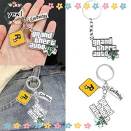 YEWW Game PS4 GTA5 Keychain, GTA V Grand Theft Auto 5 Star Muti Key Holder, Metal Key Chain Keyholde