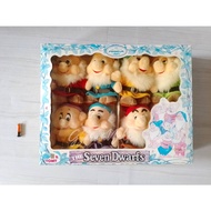 Disney Snow White Seven Dwarves Plush Toy Doll Set of 7 with Box Vintage Tomy