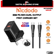 【1yr Warranty】 MCDODO Charger Cable Set 33W 20W CH 0912 1302 PD + Quick Charge Dual USB A Type C UK 