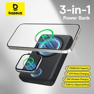 Baseus EnerFill FT11 Magnetic Power Bank for iWatch and Phone 10000mAh 27W Cosmic Black (Includes Si