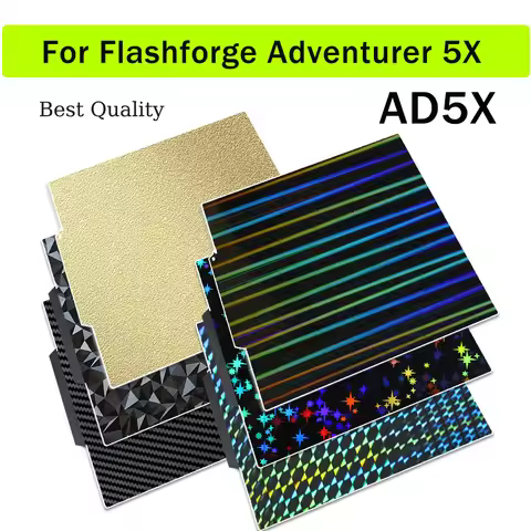 Adventurer 5X Build Plate PEI Multi Color Plate 235mm Double Side Ad5x Flashforge Removal Heated Bed