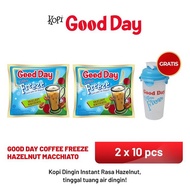 GOOD DAY Coffee Freeze HazelNut Macchiato 2 Bag (10x30gr) Free Shaker