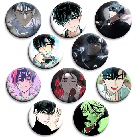 Anime Alien Stage Soft Button Pin Cartoon Character Ivan Tinplate Badge Creative Brooch for Clothes 