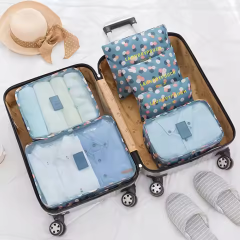 6pcs Travel Organizer Storage Bags Portable Travel Suitcases Organizer Travel Bag For Women Luggage