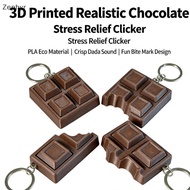 Zephyr 3D Chocolate Keyboard Fidget Keychain Durable Soft Finger Clier Stress Relief Toy for Daily C