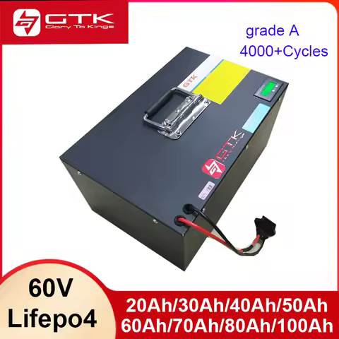 GTK 60V 60ah 50ah 80ah 100ah 20ah 30ah 40ah 70ah Lithium Lifepo4 battery for Two-wheeler Three-wheel