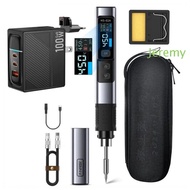 JEREMY1 Portable Soldering Iron Kit, Smart Sleep Fast Heat Smart Digital Soldering Pen, Adjustable I