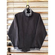 UNISEX Plain Varsity Jacket MLB Jacket Dark Grey Large